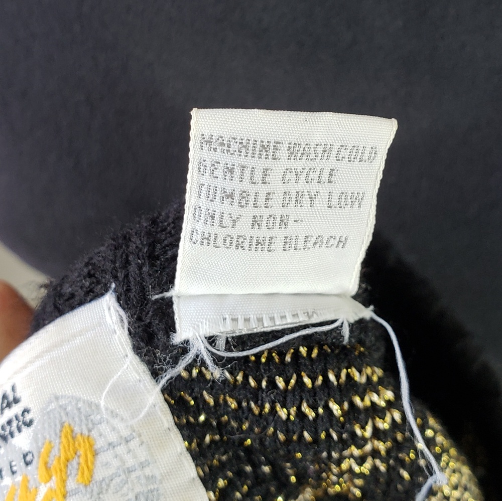 Gold Damask Print Vintage Sweater sz 14 - Picture 7 of 8